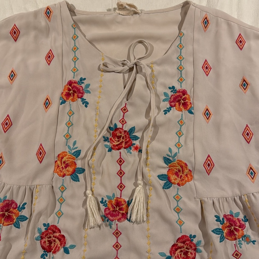 Savannah Jane embroidered blouse, 2X